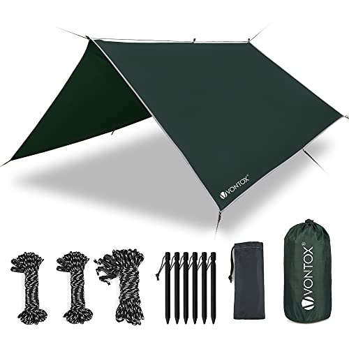 Azarxis Wassedichte Zeltplane Leicht und Kompakt Tarp für Hängematte Sonnenschutz für Outdoor Camping 
