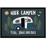 SpecialMe® Fußmatte Camping...
