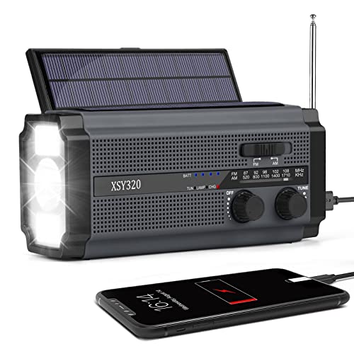 Nigecue Solar Radio, Tragbar Kurbelradio...