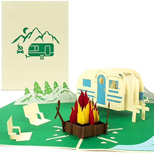 papercrush® Pop-Up Karte Camping mit...