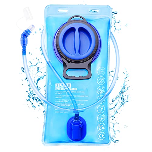 BPA frei Outdoor 2L Wasserblase Luamex® Trinkblase Wasserbeutel Camping für Trinkrucksack Trinksystem mit On/Off Ventil Radfahren Wandern Trinkbeutel isolierter Trinkschlauch 