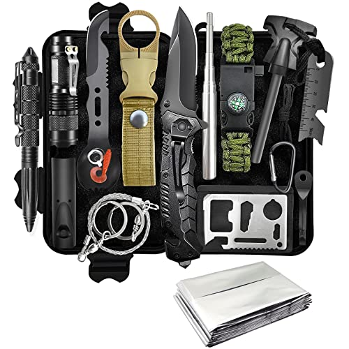 Survival Set.4-teilig Outdoor Werkzeug Multitool für Camping Reise Notfallset 