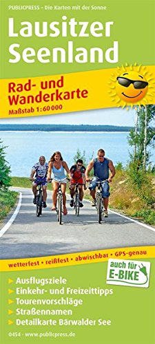 Lausitzer Seenland: Rad- und Wanderkarte mit...