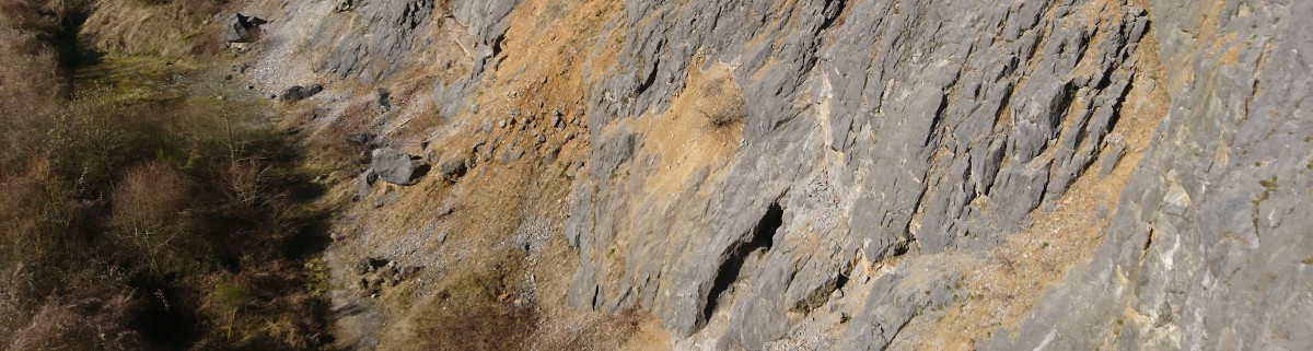 Klettern im klettergebiet unterer Elberskamp