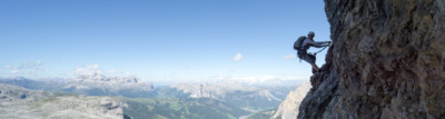 Klettern in Italien in den Dolomiten