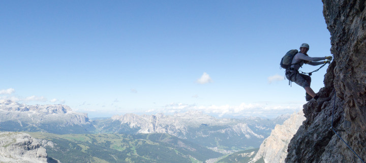 Klettern in Italien in den Dolomiten