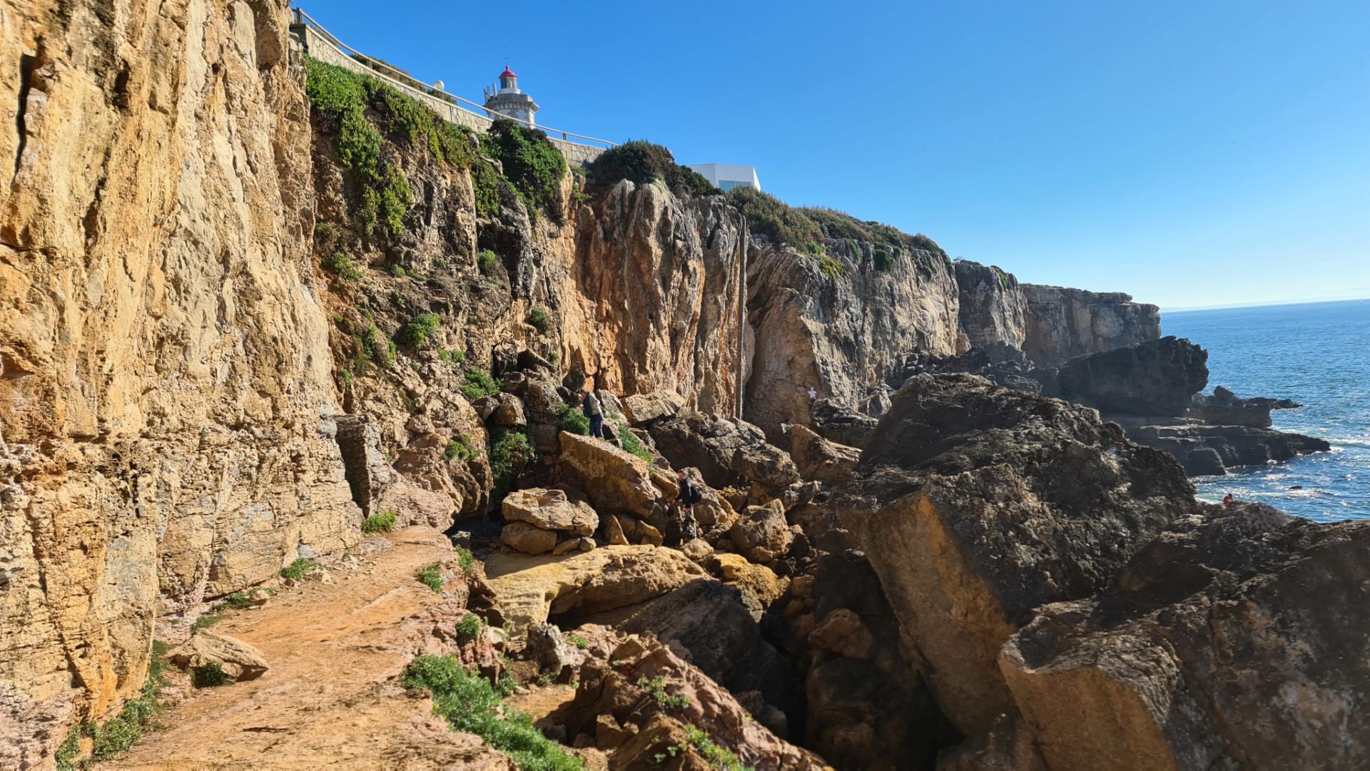 Klettern in Portugal an der Küste von Cascais