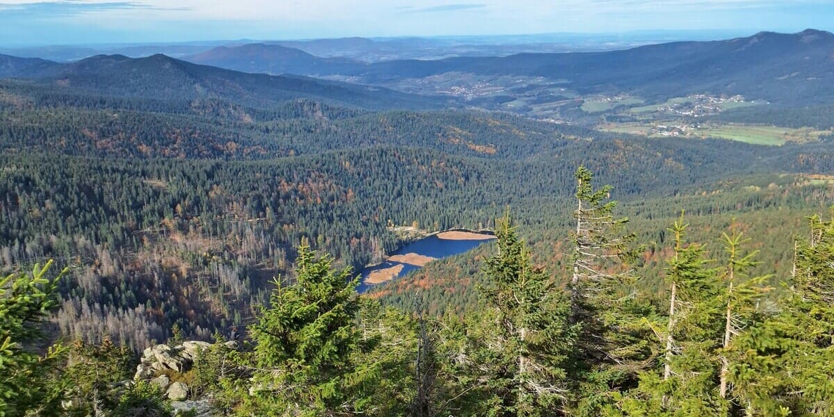 Panoramer beim Wandern Großer Arber